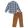 Izod Boys' 2-Piece Formal Set, Includes Dress Shirt, Dress Pants, Hunter, 5 view 1