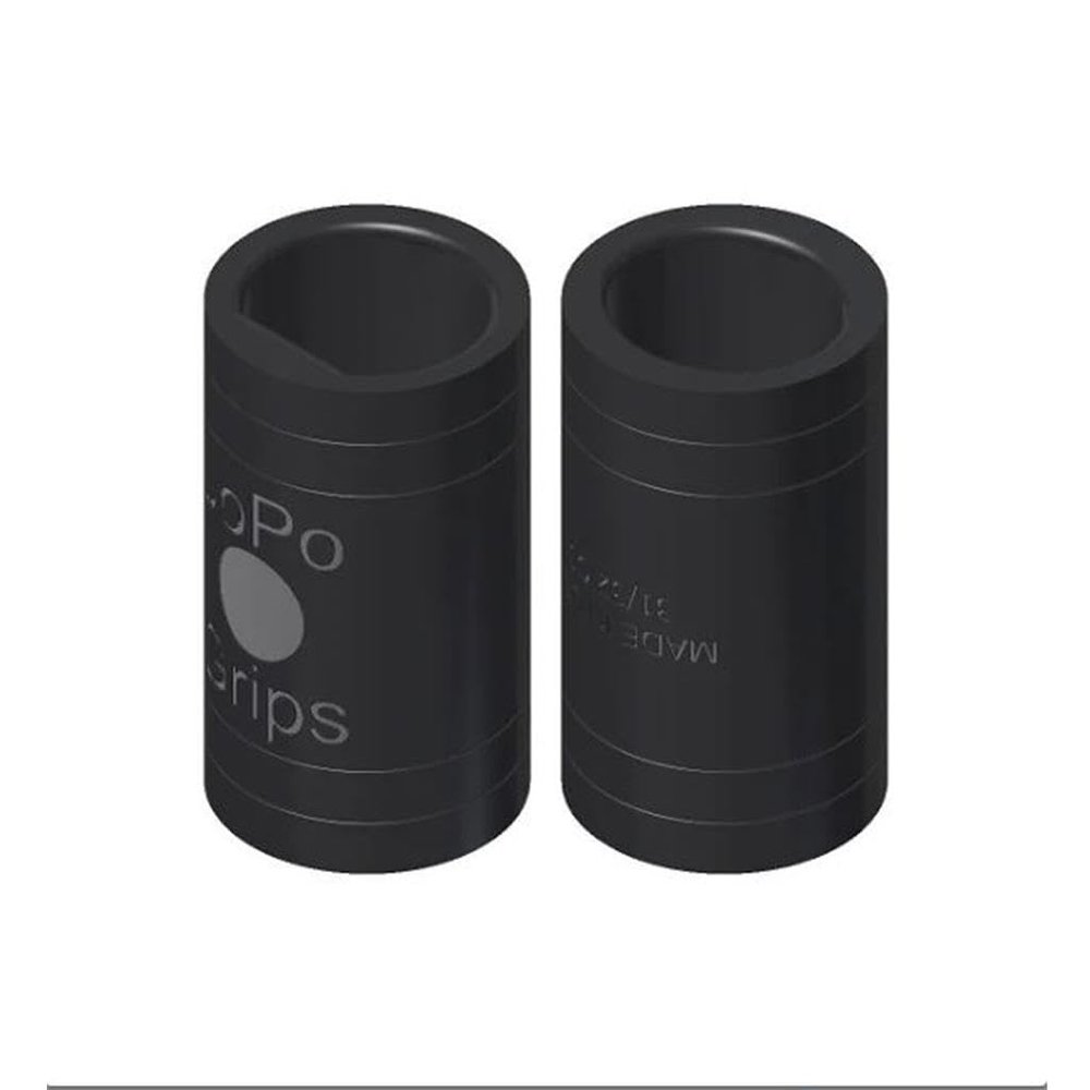 Bowlerstore Products JoPo Power Oval/Oval Dots Finger Insert Black- Pack of 2 51/64