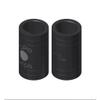 Bowlerstore Products JoPo Power Oval/Oval Dots Finger Insert Black- Pack of 2 51/64