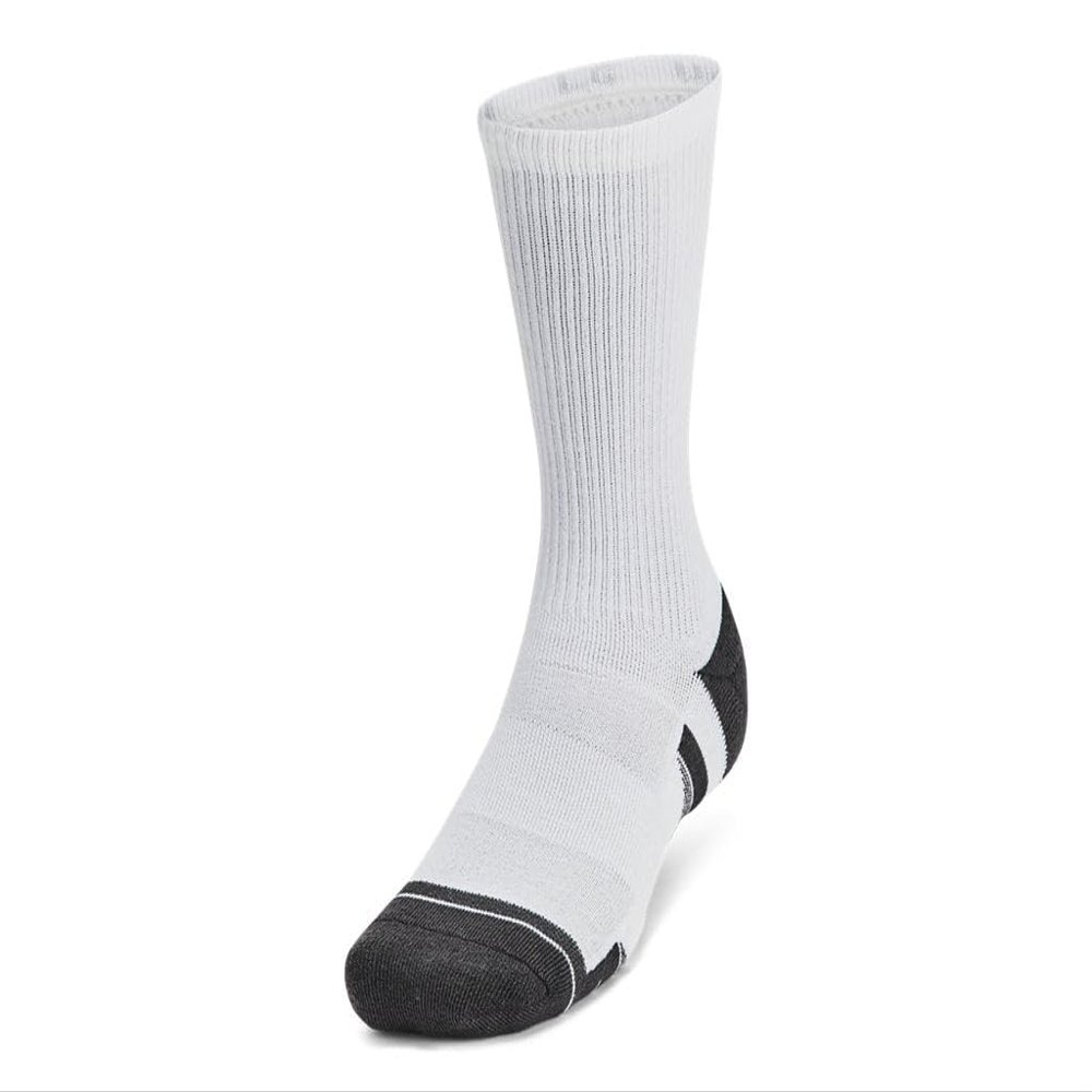 Under Armour 1386242-101-XL Unisex UA Perf Tech 6pk Crew WHT XL