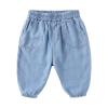 Toddler Baby Baggy Jeans Boys Girls Harem Pants Pull On Denim Joggers Loose Elastic Waist (Light Blue, 4-5 Yeadrs) view 1