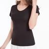 2PCS T-Shirt with Built-in Bra Women Workout Yoga Tops Short Sleeve Padded Bras Soft Pajama Plus Size Athletic Shirts view 2