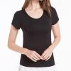2PCS T-Shirt with Built-in Bra Women Workout Yoga Tops Short Sleeve Padded Bras Soft Pajama Plus Size Athletic Shirts view 3