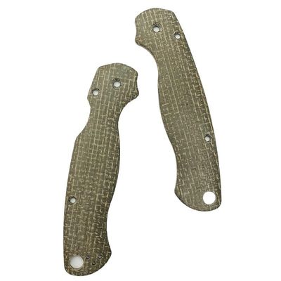 Echeson 1 Pair Custom Scales Fits for Paramilitary 2 C81, Micarta Knife Handle Patch DIY Replacement Accessory(Brown)