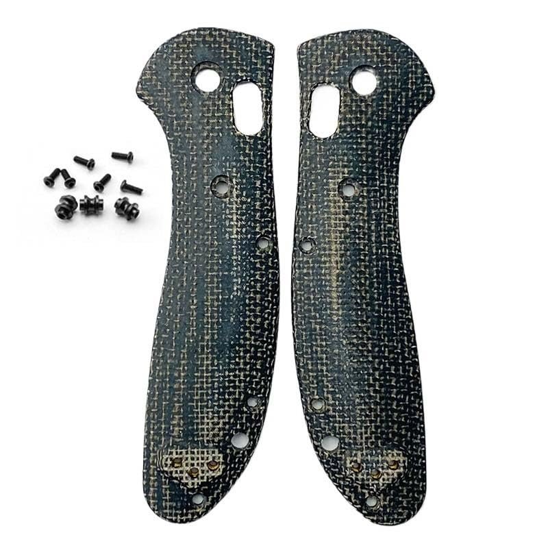 1 Pair Micarta Scales Fit for Griptilian 550 551, Custom Handle Patch with 3 Sets Screws DIY Replacement Accessory