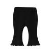 Toddler Baby Girls Flare Leggings Ribbed Ruffled Pants Plain Bell Bottom Pull on Trousers Slim Fit (Black, 6-12 Months) view 1