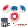 8 Pack 64mm 68mm Inline Skate Wheels with ABEC-9 Bearings Outdoor Asphalt Formula 88A Hardness Easy to Install for Indoor Outdoor (Pink,64mm) view 1