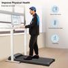 ANTSKU Walking Pad Treadmill, 2.5HP Quiet Under Desk Treadmill for Home Office, 2 in 1 Portable Walking Treadmill with Remote Control, 12 Preset Programs, 265 Lb Capacity, LED Display, Black&Orange view 2