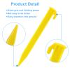 Moicstiy12 Pack Plastic Tent Stakes, 5.7 Inch Yellow Durable Garden Landscape Stakes Tent Spikes for Camping, Gardening, Outdoor Beach view 3