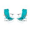 Backpack Beach Chair Set of 2,4 Position Portable Folding Camping Chair for Adults,Sturdy & Lightweight Reclining Chair with Headrest,Armrests,Cup Holder for Outdoor Sand (Green) view 1