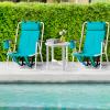 Backpack Beach Chair Set of 2,4 Position Portable Folding Camping Chair for Adults,Sturdy & Lightweight Reclining Chair with Headrest,Armrests,Cup Holder for Outdoor Sand (Green) view 2