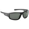 Flying Fisherman Reefline Polarized Wrap Sunglasses, Matte Black Frame/Smoke Lens, Medium view 1
