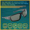 Flying Fisherman Reefline Polarized Wrap Sunglasses, Matte Black Frame/Smoke Lens, Medium view 2