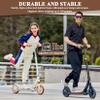 GLDDFDG Kick Scooter for Ages 6+, Kid, Teens & Adults, 8IN Solid Tires Big Wheels for Kids, 3 Handle height Adjustable Levels, for Riders 330 lbs, with Double Braking System, Foldable Scooter,White view 3