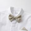 Boarnseorl Baby Boys Gentleman Outfits Pants Sets,Infant Shirt + Pants + Bow Tie + Suspenders,6-9M view 4