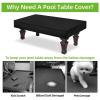 Billiard Table Covers 8ft, Oxford Fabric Pool Table Cover Waterproof, Anti-UV Dustproof Windproof S-nooker Table Cover with Drawstring, Indoor Outdoor Garden Furniture Pool Table Protector view 2