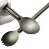 ZHOUSUFEN Long Handle Spork and Spoon, Portable Flatware for Outdoor Camping, Reusable view 4