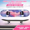 Honoson 7 Pcs Skateboard for Toddlers Beginners Knee Elbow Pads Wrist Guards Gear Set (Pink Oceans,Age 6-10 Kids 24 x 6) view 2