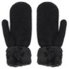 CaySep Winter Warm Mittens for Women Men-Soft Lining Cozy Stretchy Knit Mittens Double Layer Thick Outdoor Knitted Gloves