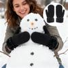 CaySep Winter Warm Mittens for Women Men-Soft Lining Cozy Stretchy Knit Mittens Double Layer Thick Outdoor Knitted Gloves view 4