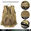 AMHEH 32L Tactical Backpack - 17" Laptop Suspended Protection, 1050D Rugged Urban Everyday Carry Pack, Get Home Bug Out Bag (Tan) view 4
