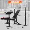 900 LBS 6 in 1 Heavy Duty Weight Bench Strength Training Equipment Home Gym view 4