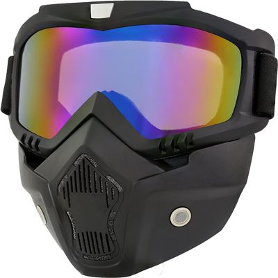 HISTOEG Tactical Paintball Airsoft Helmet Paintball Mask Anti Fog,Tactical Full Face Mask Ski Mask Goggles Detachable Adjustable, colour