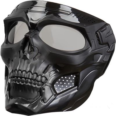 HISTOEG Tactical Paintball Airsoft Helmet Paintball Mask Anti Fog,Tactical Full Face Mask Ski Mask Goggles Detachable Adjustable, Skull B