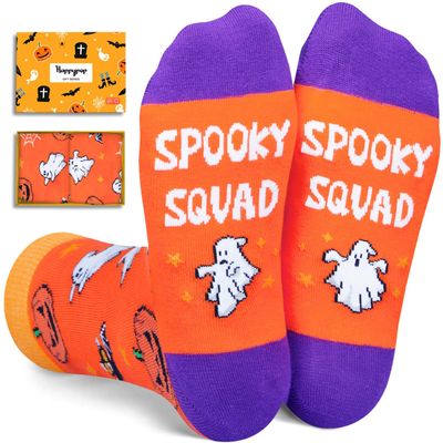 HAPPYPOP Novelty Witchy Themed Gifts - Spooky Halloween Witchy Socks, Horror Socks for Witch Lovers