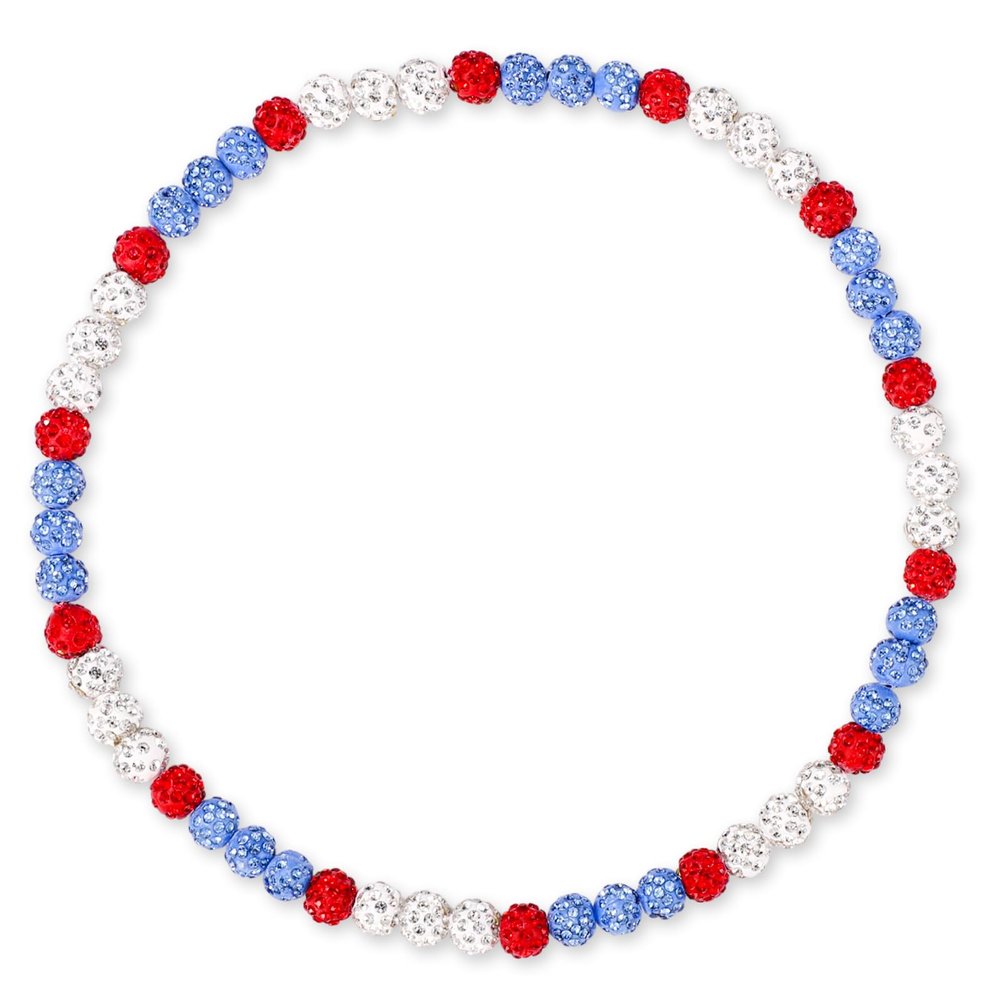 Mikovivi Philadelphia Baseball Necklace, Shiny Baseballer Inspired Beaded Necklace Unisex Rhinestone Disco Ball Necklaces Athlete Sport Necklace Jewelry for Men Women Baseball Team Lovers