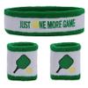 3 Pcs Pickleball Sweatband Set Men Women, Moisture Wicking Sweat Absorbent 2 Wristbands and 1 Headband for Basketball Tennis, Great Gift for Sports view 1