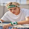 3 Pcs Pickleball Sweatband Set Men Women, Moisture Wicking Sweat Absorbent 2 Wristbands and 1 Headband for Basketball Tennis, Great Gift for Sports view 2