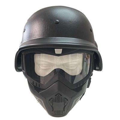 HISTOEG Tactical Paintball Airsoft Helmet Paintball Mask Anti Fog,Tactical Full Face Mask Ski Mask Goggles Detachable Adjustable, transparent