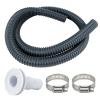 Saunke 1100gph Bilge Pump Installation Kit 12V with PVC Hose, Hose Clamps and Thru-Hull Fitting, 1-1/8 Inch view 1