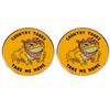 2 Toad Pins Animal Protection Button Pins, COUNTRY TOADS TAKE ME HOME Alloy Pins view 1