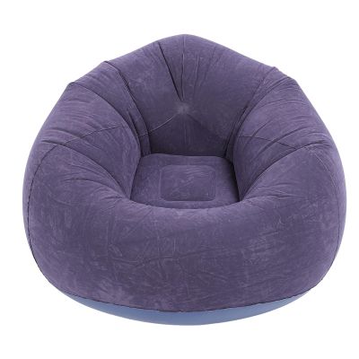 Asixxsix Inflatable Lounger Air Sofa, Flocking PVC Inflatable Couch Portable Folding Blow Up Sofa Inflatable Chair, Lazy Couch for Living Room Bedroom Balcony Office Camping Travel