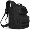 AMHEH 15L 1050D Urban Tactical Sling Bag for Men - Fits 12" Laptop, Water Resistant Everyday Carry Crossbody Backpack, Black view 1