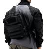 AMHEH 15L 1050D Urban Tactical Sling Bag for Men - Fits 12" Laptop, Water Resistant Everyday Carry Crossbody Backpack, Black view 2