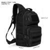 AMHEH 15L 1050D Urban Tactical Sling Bag for Men - Fits 12" Laptop, Water Resistant Everyday Carry Crossbody Backpack, Black view 3