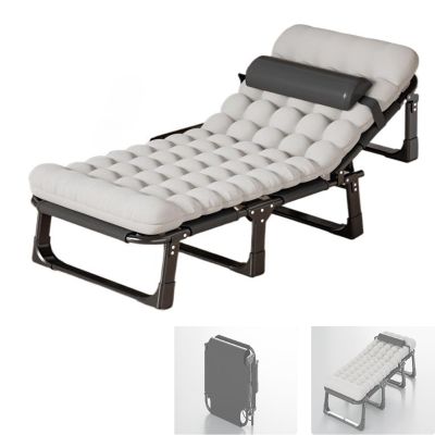 Folding Bed with Mattress, Foldable Camping Cot for Adults Portable Guest Beds with 4 Adjustable Positions for Home Office Indoor Outdoor Camp Beach Vacation(190 * 68 * 28cm)
