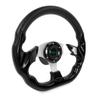 RASTP Boat Steering Wheel with 3/4 Axle Marine Steering Wheel Adapter for Most Marine boats,Vessels,Yachts,Pontoons Boat (Style A- Black) view 1