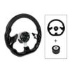 RASTP Boat Steering Wheel with 3/4 Axle Marine Steering Wheel Adapter for Most Marine boats,Vessels,Yachts,Pontoons Boat (Style A- Black) view 2