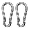 Outmate 304 Stainless Steel Carabiners -3.54 inch Heavy Duty, Durable & Rust-Free Clips for Gym, Swing, Dog Leashes, Hammocks, Keychains, and More(304,M9,Pack of 2) view 1