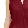 Womens Polo Tank Tops Summer Casual Loose V Neck Sleeveless Shirts Collared Work Tops Business Dressy Blouses (Red,Small) view 3