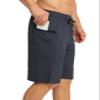 APTRO 2 in 1 Men's Swim Trunks 9" with Zipper Pockets Bathing Suit Built-in Board Shorts Swimwear Long Shorts Solid Grey L view 2