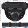 HISTOEG Airsoft Helmet and Face Mask, Airsoft Full Face Mask, Color Bullet PJ quick Helmet with Detachable and Adjustable Goggles, Front NVG Bracket and Side Rails, Medium, Black view 4