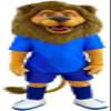 Eamior Vivid Happy Sports Lion Mascot Costume Adult Size for Men & Women with Built-in Fan Inside the Head view 1