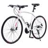 YHUBHSIS Adult Hybrid Bike 24 Speed Hybrid Bike Disc Brake 700C Road Bike, Aluminium Alloy Frame,Disc Brake,Racing Bicycle,Commuter Bike,for Men Women's City Bicycle (White) view 1
