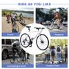 YHUBHSIS Adult Hybrid Bike 24 Speed Hybrid Bike Disc Brake 700C Road Bike, Aluminium Alloy Frame,Disc Brake,Racing Bicycle,Commuter Bike,for Men Women's City Bicycle (White) view 3