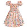 IBTOM CASTLE First Day of School Outfits: Toddler Girls Back to School Pencil Dress Causal Ruffle Bottom Swing Dress Summer School Picture First day of kindergarten Dress Peach Pink 7-8 Years view 3